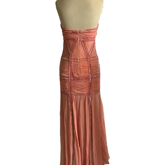 RF Couture 100% Silk Vintage Beaded Halter Gown - Picture 2 of 2